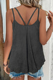 Shiny Scoop Neck Double-Strap Cami