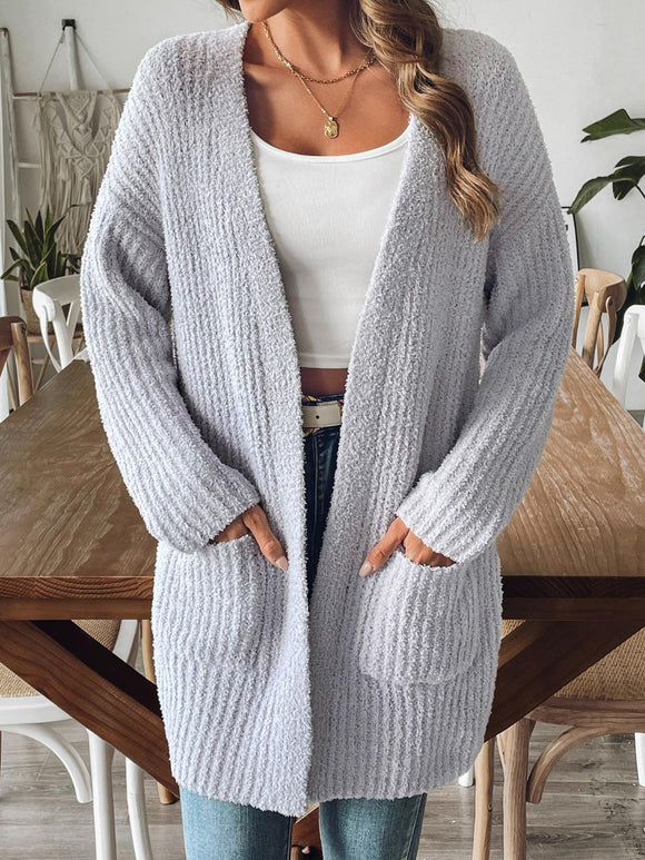 Open Front Long Sleeve Cardigan