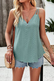 Devine Eyelet V-Neck Double Strap Cami