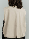 Devine Pocketed Zip Up Vest Coat