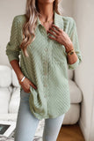 Devine Collared Neck Long Sleeve Pocketed Shirt