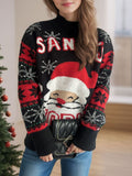 Santa Mock Neck Long Sleeve Sweater