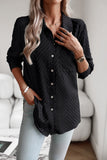 Devine Collared Neck Long Sleeve Pocketed Shirt