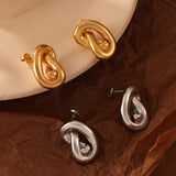 Titanium Steel Knot Stud Earrings