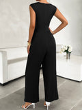 Devine Round Neck Sleeveless Wide Leg Jumpsuit