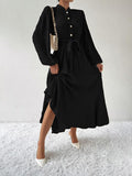 Honey Tie Waist Long Sleeve Dress