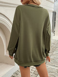 Devine Half Button Long Sleeve Sweatshirt