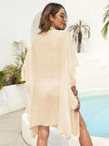 Ruffled Open Front Cover-Up