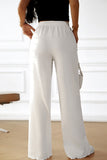 Devine Drawstring Wide Leg Pants with Pocketed