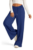 Drawstring Elastic Waist Wide Leg Pants