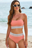 Scoop Neck Spaghetti Strap Bikini Set