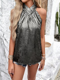 Devine Ruched Grecian Neck Tank