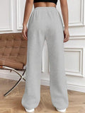 Drawstring Wide Leg Pants with Pockets