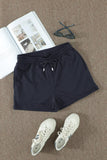 Drawstring Cuffed Shorts with Pockets